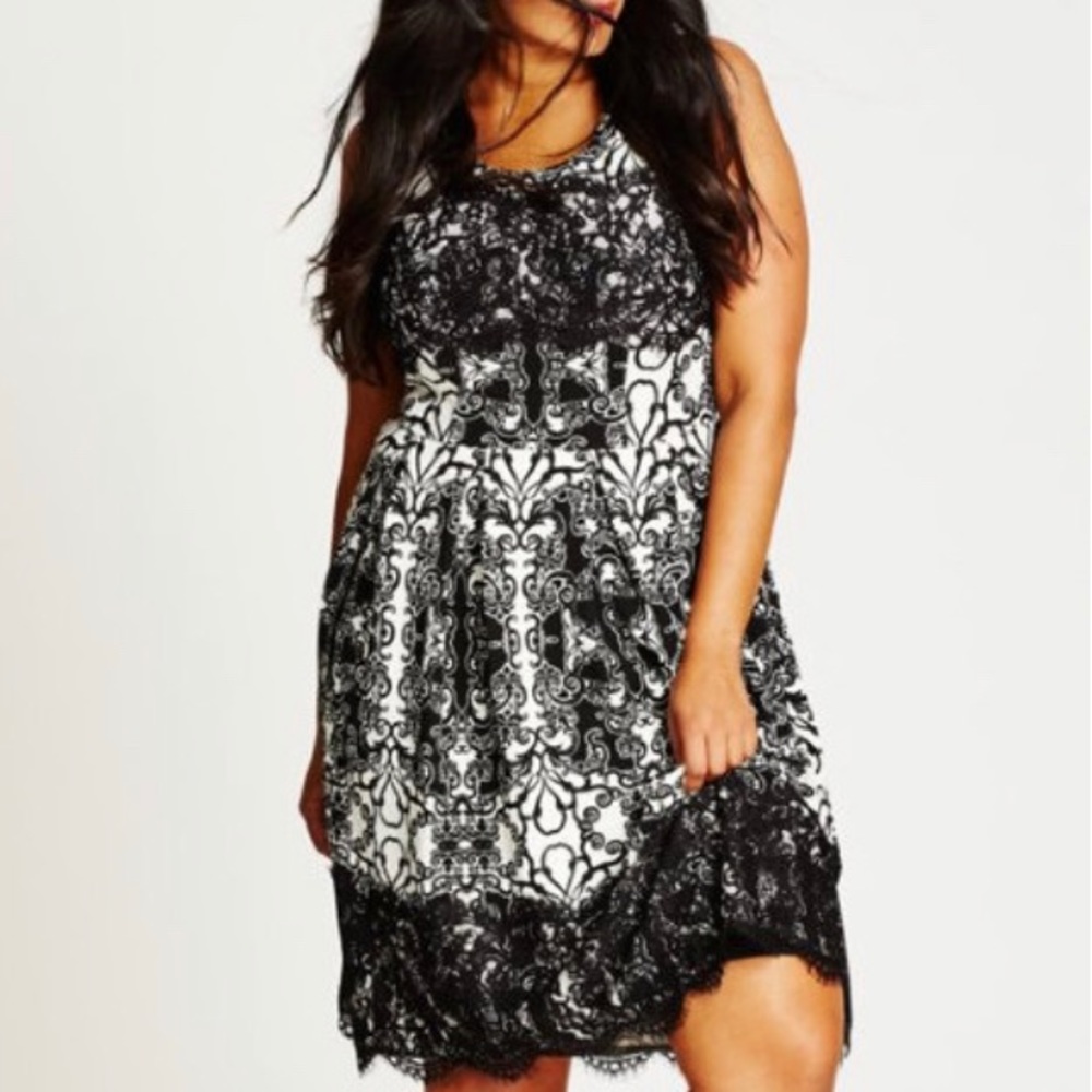 City Chic Ivory Lace Royale Dress